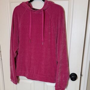 Andrew Marc‎ Sport Pink Velour Hoodie Size XL